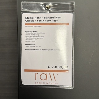 Bartafel Studio Henk, zwart